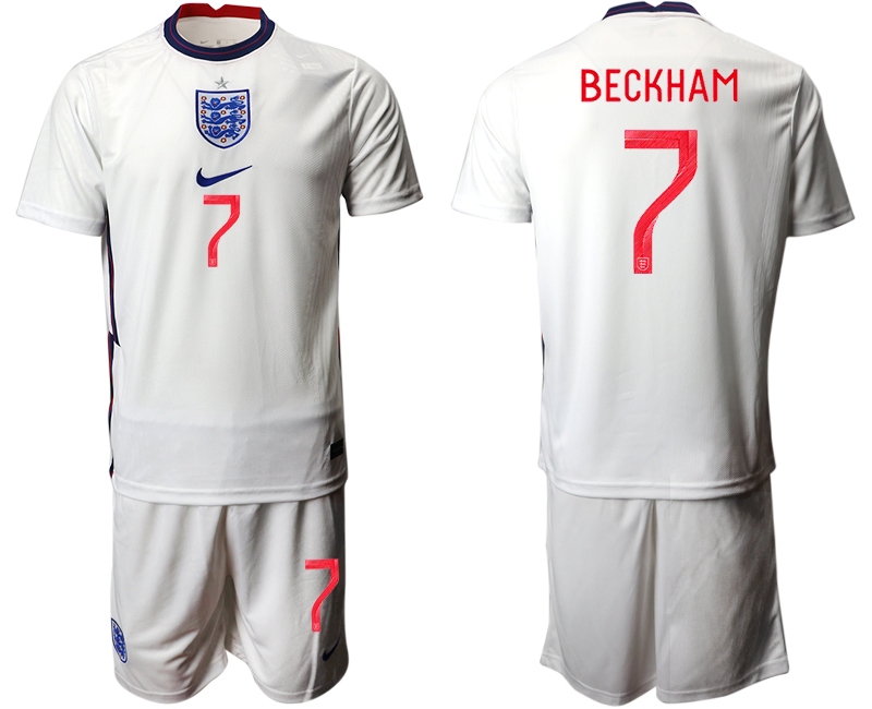 Men 2021 European Cup England home white #7 Soccer Jersey